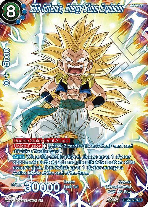 SS3 Gotenks, Energy Storm Explosion Card Front