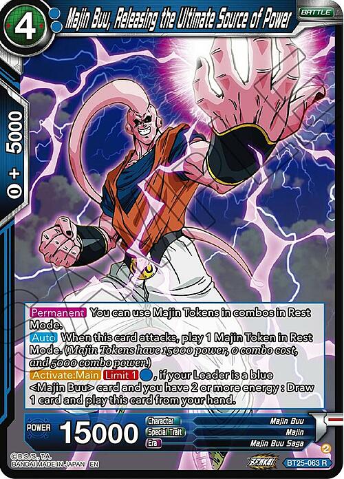 Majin Buu, Releasing the Ultimate Source of Power Card Front