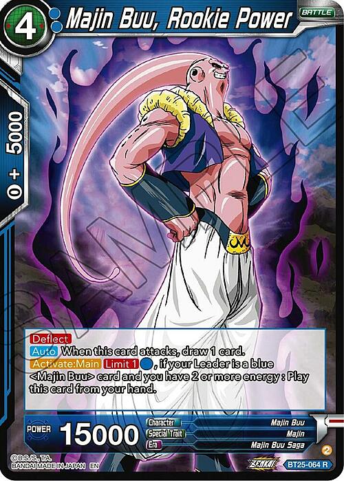 Majin Buu, Rookie Power Card Front