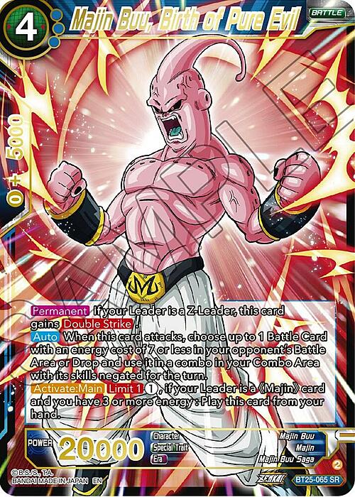 Majin Buu, Birth of Pure Evil Card Front