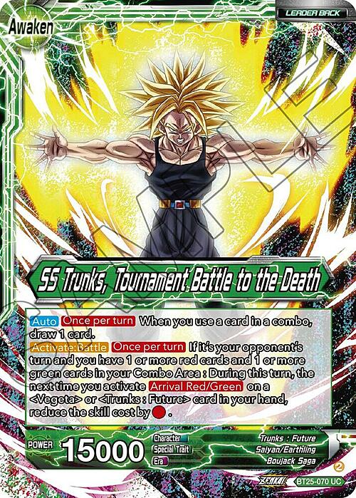 SS Trunks, Tournament Battle to the Death // Trunks Card Front