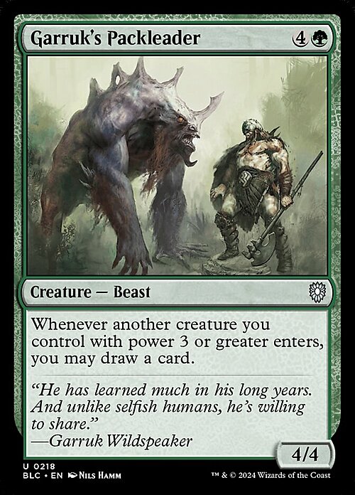 Garruk's Packleader Card Front