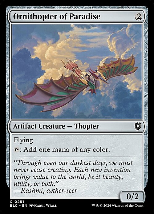 Ornithopter of Paradise Card Front