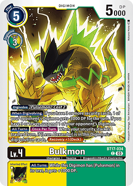 Bulkmon Card Front