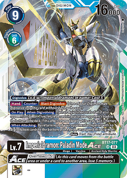 Imperialdramon: Paladin Mode Ace Card Front