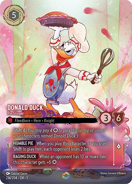 Donald Duck - Pie Slinger Card Front