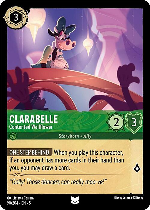 Clarabelle - Contented Wallflower Card Front