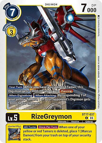 RizeGreymon Card Front