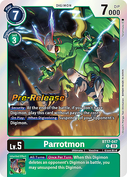 Parrotmon Card Front