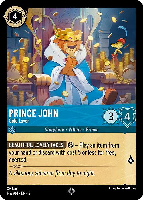 Prince John - Gold Lover Card Front