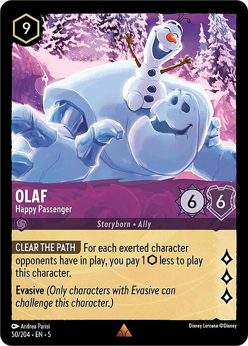 Olaf - Happy Passenger Card Front