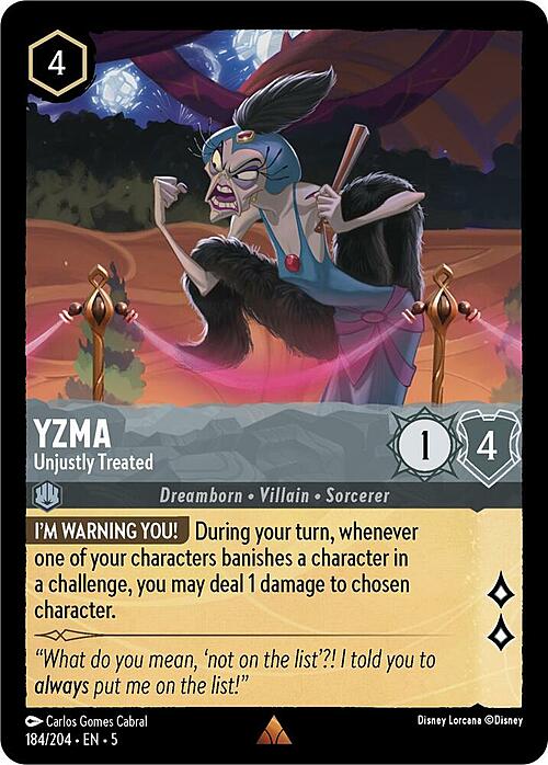 Yzma - Unjustly Treated Card Front