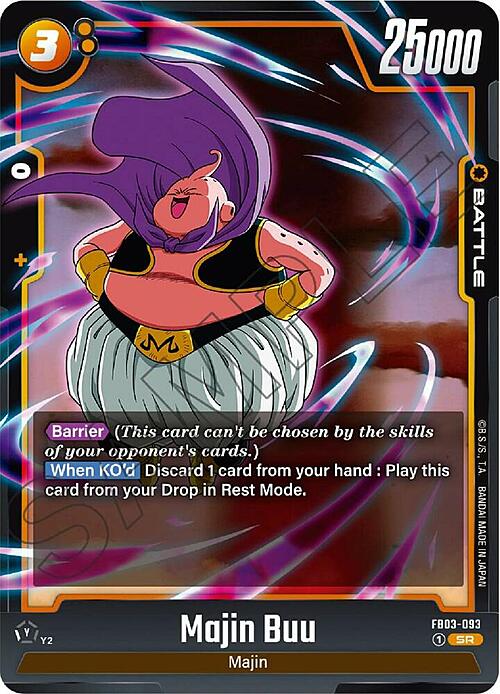 Majin Buu Card Front