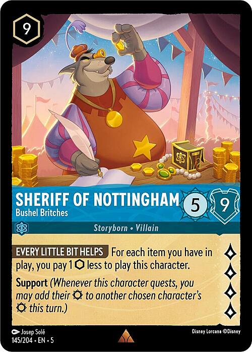 Sheriff of Nottingham - Bushel Britches Card Front