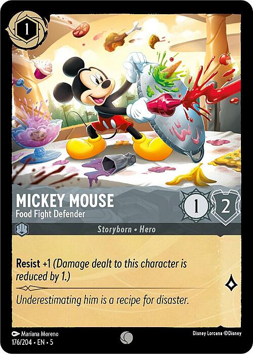 Mickey Mouse - Food Fight Defender Card Front