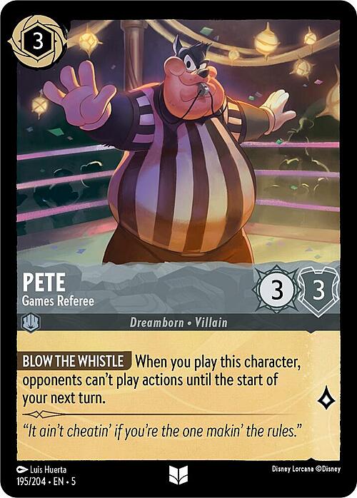 Pete - Games Referee Card Front