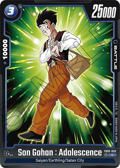 Son Gohan : Adolescence Card Front