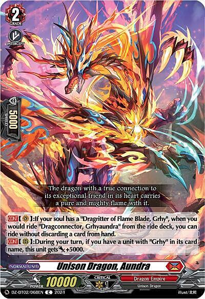 Unison Dragon, Aundra Card Front