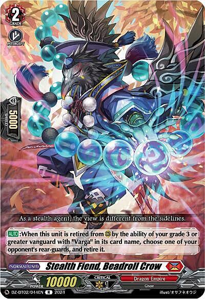 Stealth Fiend, Beadroll Crow Card Front