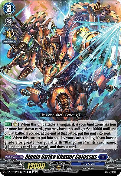 Single Strike Shatter Colossus Card Front