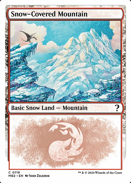 Snow-Covered Mountain Card Front