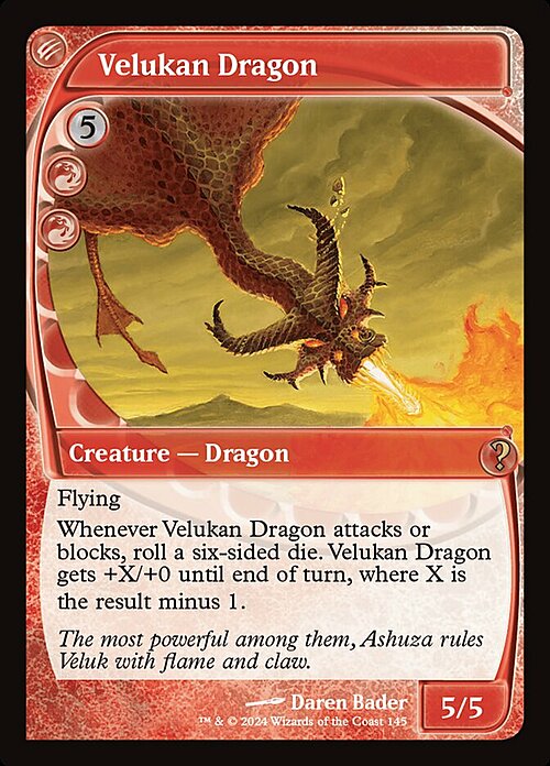 Velukan Dragon Card Front