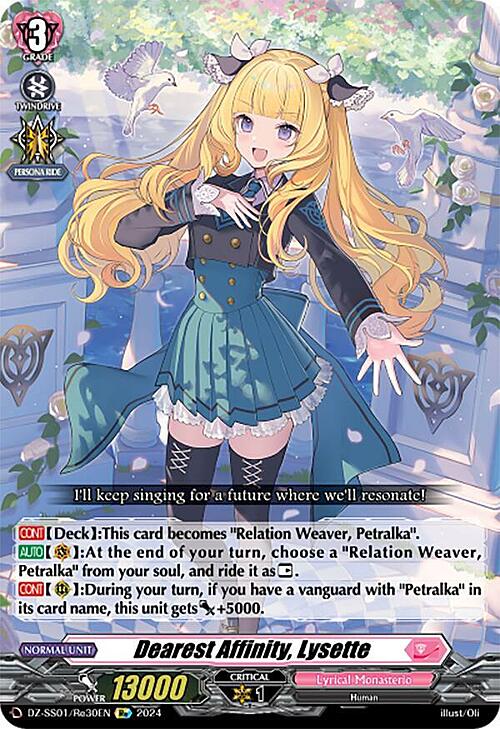 Dearest Affinity, Lysette Card Front