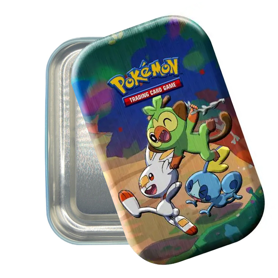 Celebraciones Mini Tins: Galar Starters Tin vacia