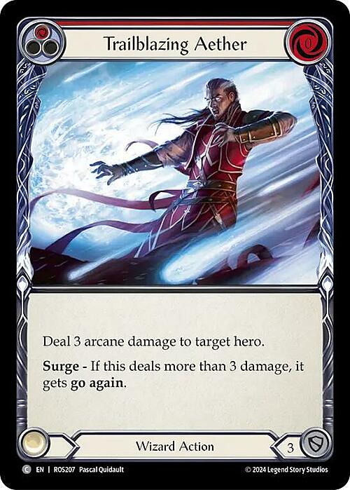 Trailblazing Aether - Red Card Front