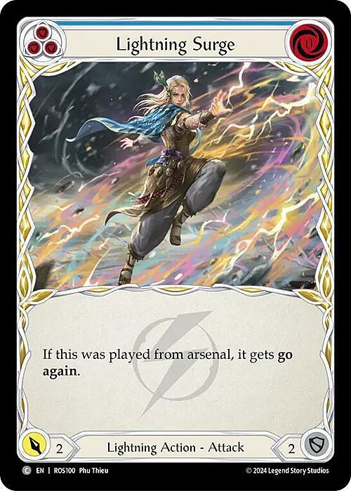 Lightning Surge - Blue Card Front