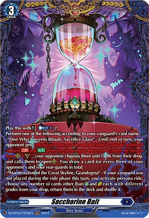 Saccharine Bait Card Front