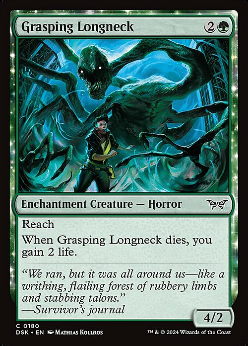 Grasping Longneck Card Front