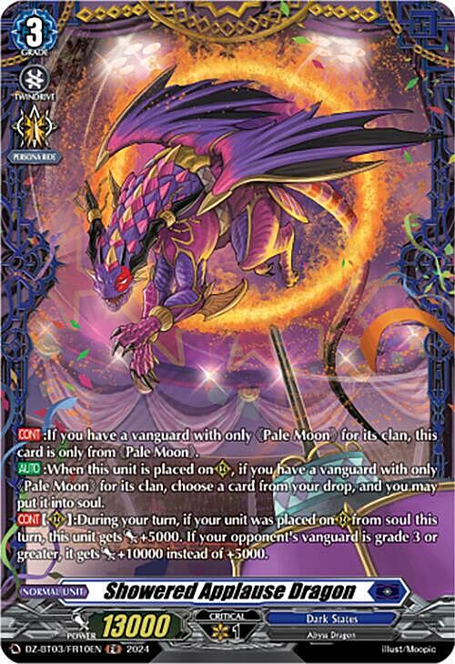 Showered Applause Dragon Card Front