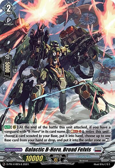 Galactic B-Hero, Broad Felvis Card Front