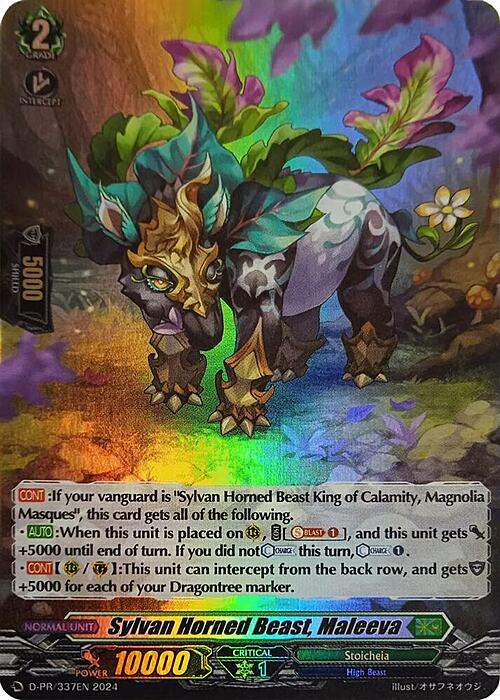 Sylvan Horned Beast, Maleeva Card Front