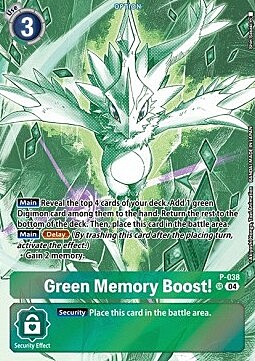 Green Memory Boost! Card Front