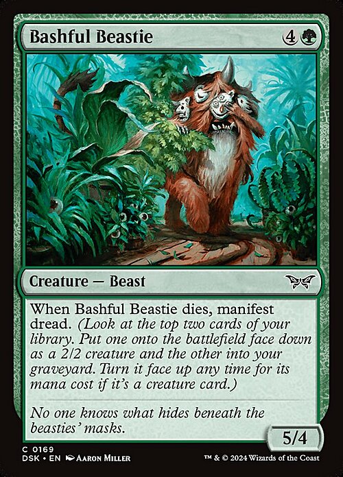 Bashful Beastie Card Front