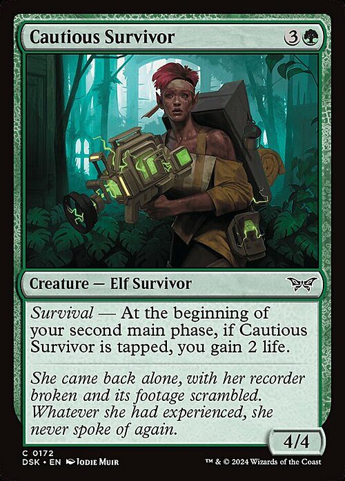 Cautious Survivor Card Front