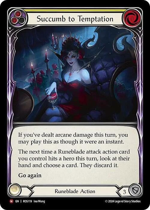 Succumb to Temptation Card Front