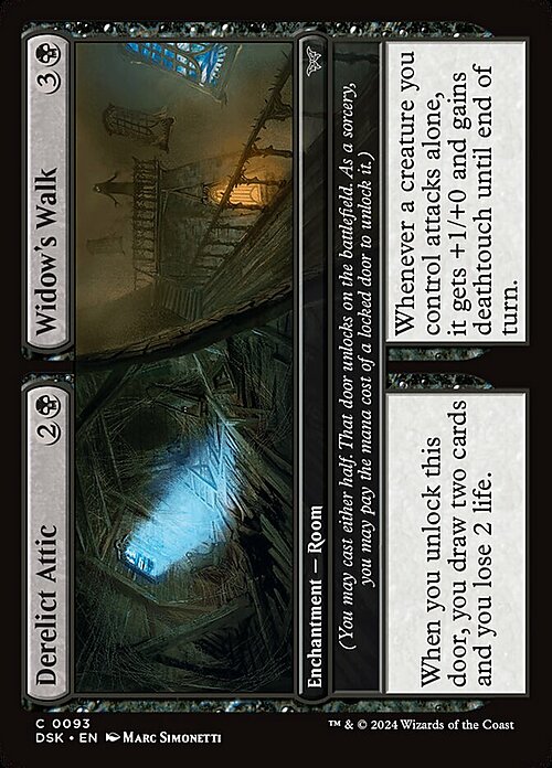 Derelict Attic // Widow's Walk Card Front