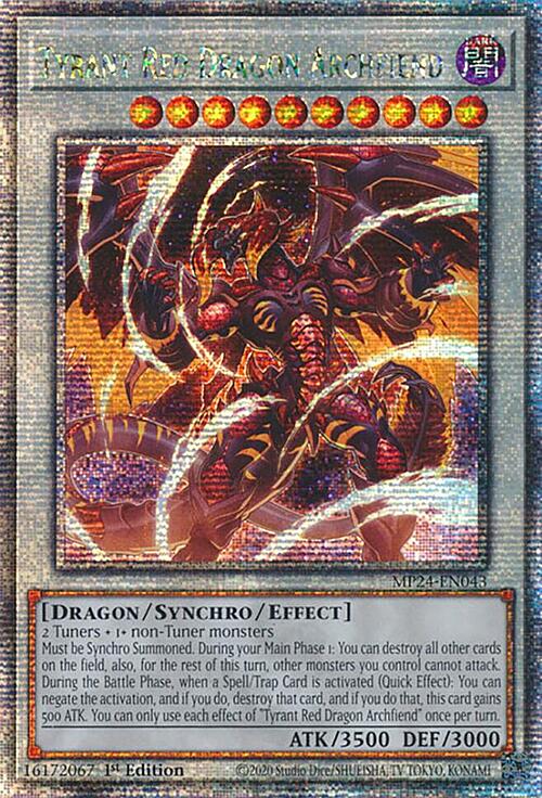 Tyrant Red Dragon Archfiend Card Front