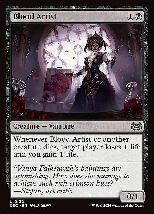 Blood Artist Card Front