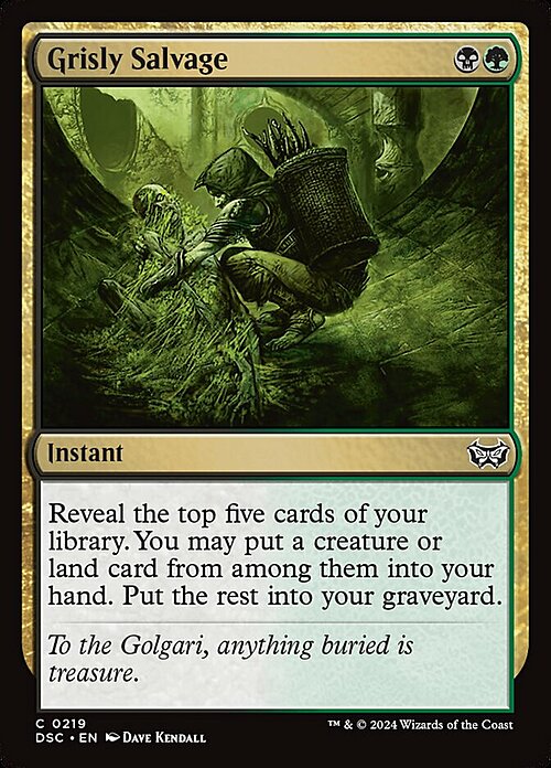 Grisly Salvage Card Front