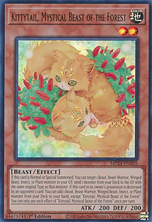 Kittytail, Mystical Beast of the Forest Card Front