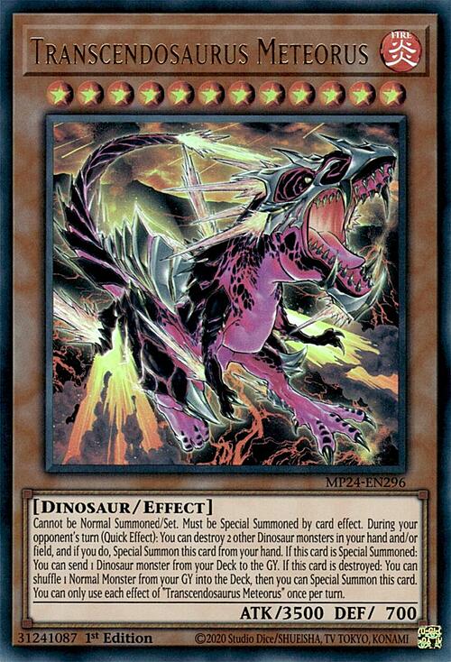 Transcendosaurus Meteorus Card Front