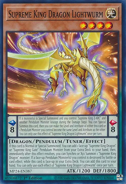 Supreme King Dragon Lightwurm Card Front