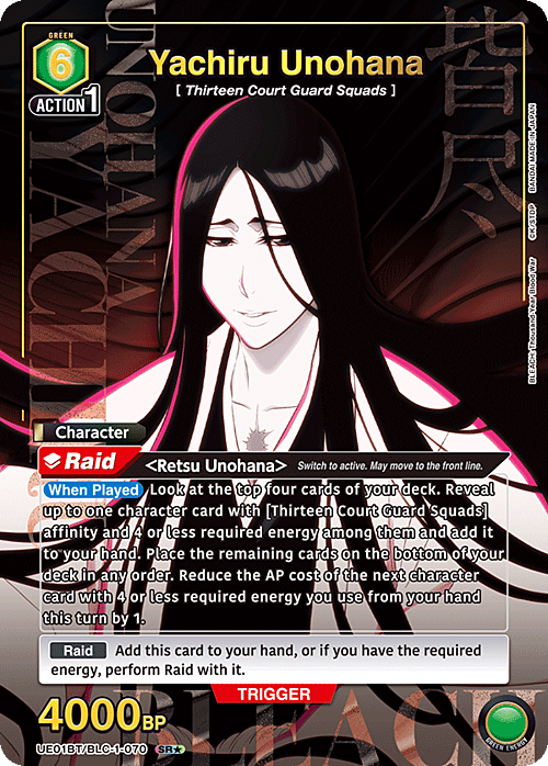 Yachiru Unohana Card Front