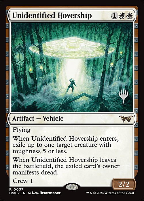 Unidentified Hovership Card Front