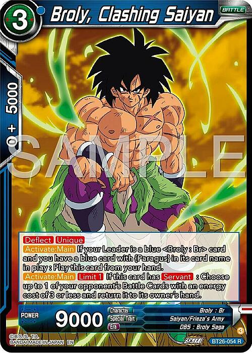 Broly, Clashing Saiyan Card Front