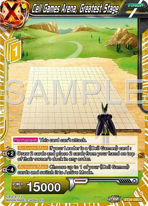 Cell Games Arena, Greatest Stage Card Front